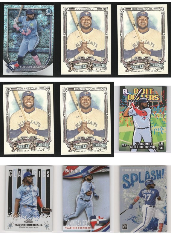 Vladimir Guerrero Jr. Baseball Card 9 Card LOT