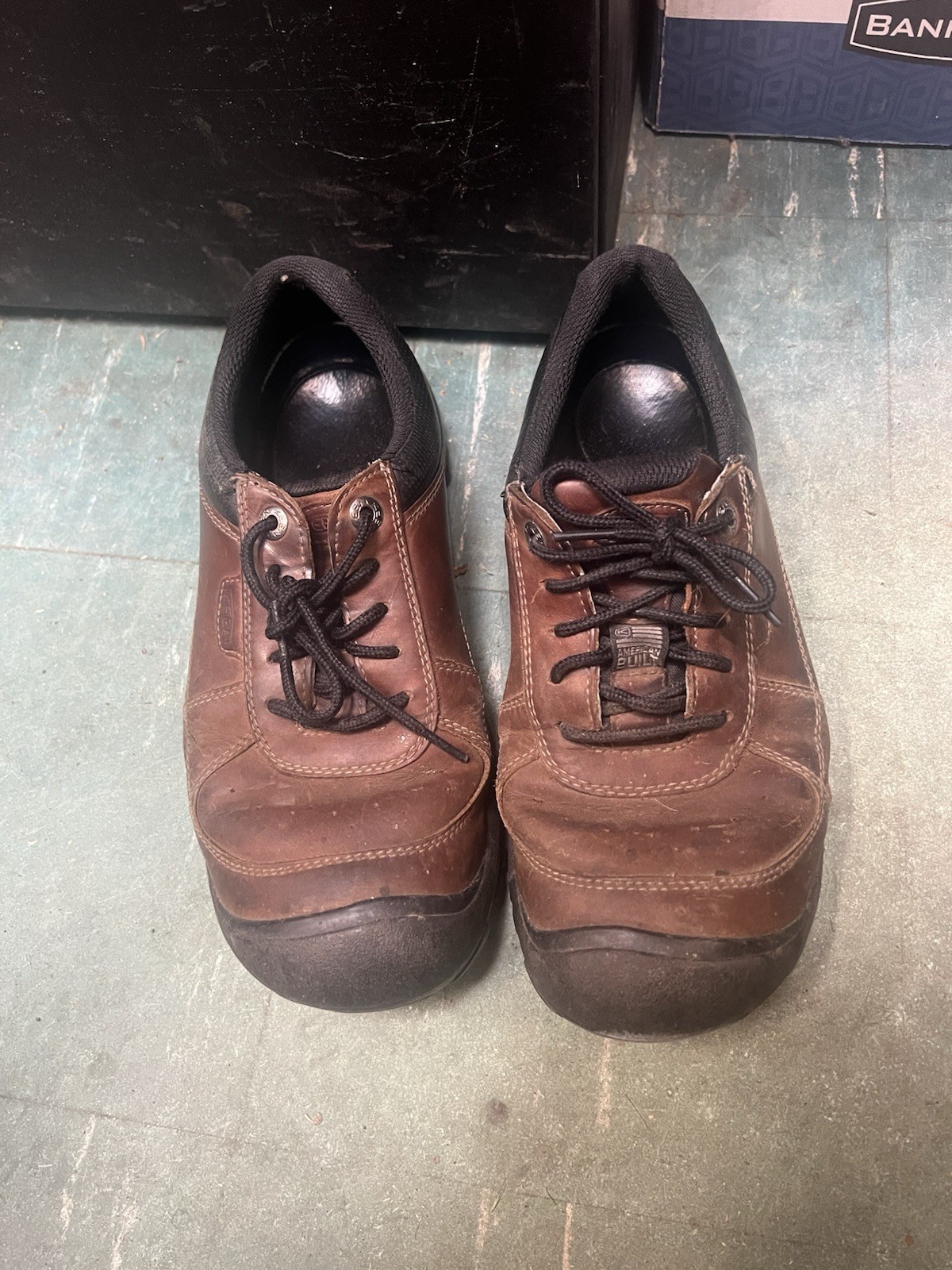 Scarpe da trekking Keen da uomo taglia 10 US Piemonte in pelle marrone stringate Portland USA