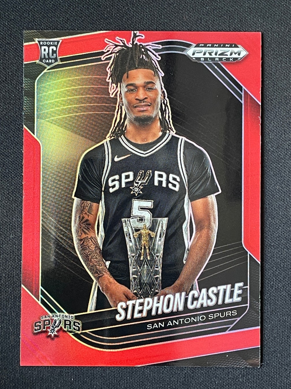 Stephon Castle 2024-25 Panini Prizm Black RC Red /299 #96