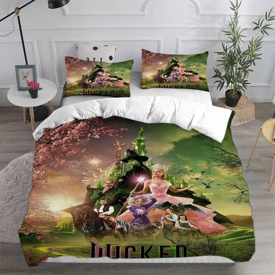 01 Wicked Duvet Cover UK Size Elphaba Glinda Comforter Bedding Decor/Customize