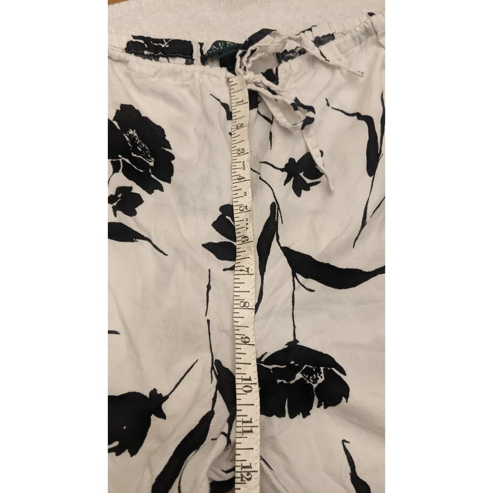 Pantalones de pijama florales Ralph Lauren en blanco y negro Foto 4 de 4