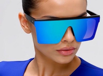 Oversized Flat-Top Square Sunglasses Modern Design Rectangle  display picture 1
