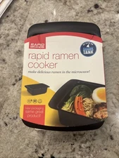 Rapid Ramen Noodle Cooker Microwave 3 Minute As Seen On TV Show Shark Tank Black