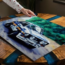 Poster classico Ford RS1800 Rally A3 stampa Motorsport WRC arte da parete