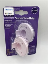 Philips Avent Super Soothie Pacifier Pink  Lavender 2 Pack 3-18m New