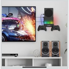 Wall Mount for Xbox Series S Vertical RGB Light Cooling Fan Mount Kit Black