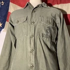 Vintage Military Vietnam USMC Sateen Utility Shirt OG 107 Men’s Medium