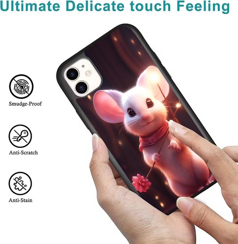Anti scratch Cover kawaii animals mouse For iPhone SE XS XR Max 5 6 7 8 Plus - Picture 20 of 25