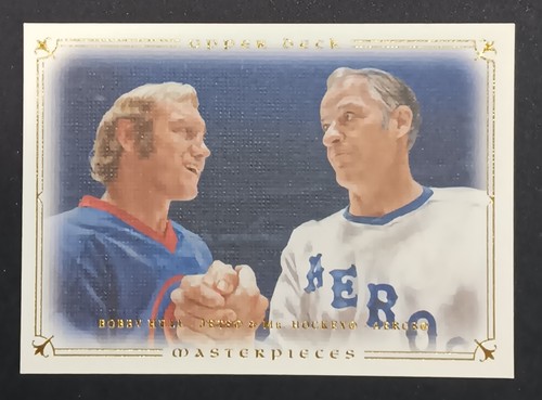 2008-09 Upper Deck Masterpieces #28 Bobby Hull/Gordie Howe - 第 1/2 張圖片