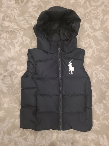 NWT Polo Ralph Lauren Down Black Puffer Vest Jacket Kids Boys Girls Size 3 3T - Picture 2 of 8