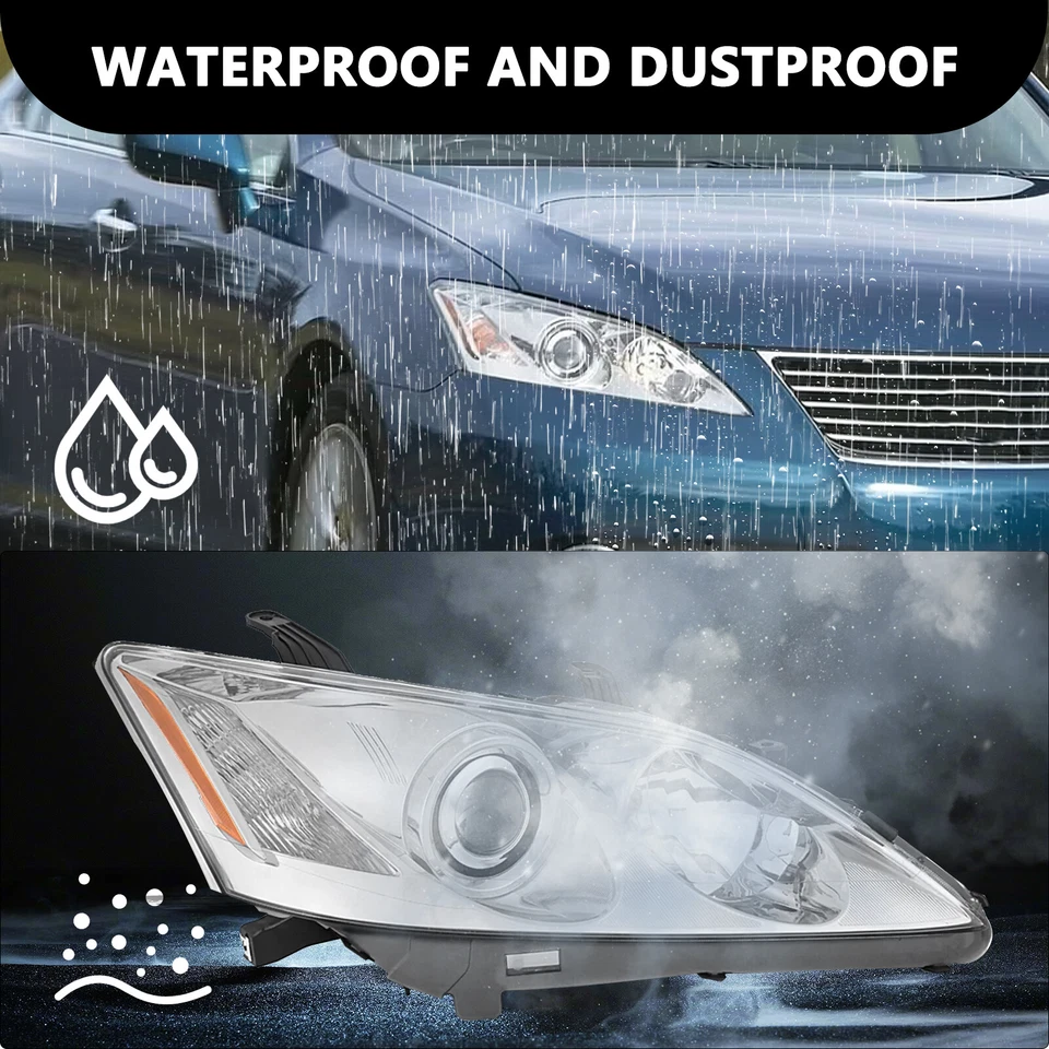 Conjunto de faros para Lexus ES350 2007 2008 2009 halógenos sin pares HID cromados Foto 4 de 4