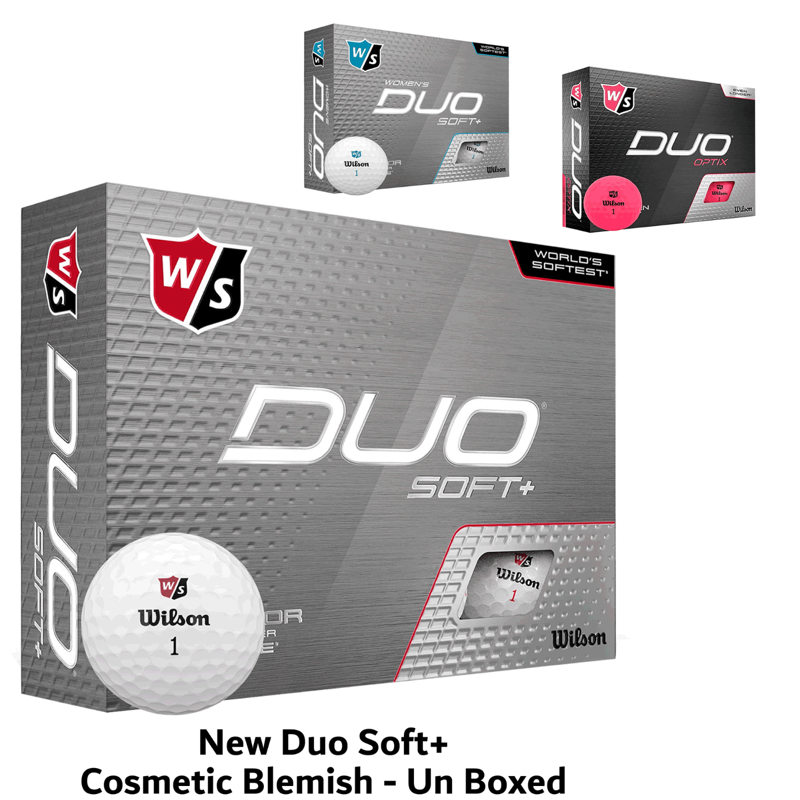 WILSON DUO SOFT+ GOLF BALLS * NEW UNBOXED * COSMETIC BLEMISH WILSON