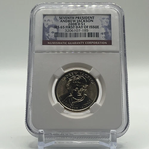 2008-D First Day Issue NGC MS 65 Andrew Jackson Presidential Dollar $1