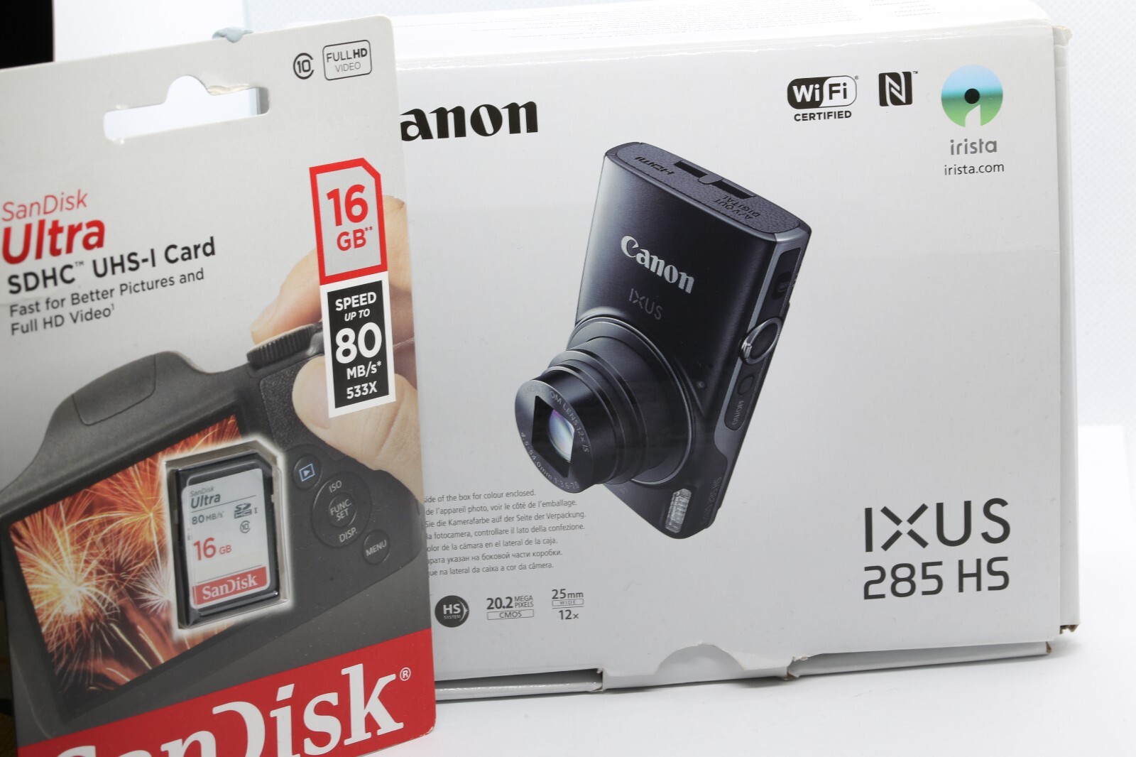 Canon IXUS 285 HS Compact camera, 20.2 MP & Sandisk Ultra 16gb SD🔥BRAND