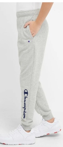 "Pantaloni della tuta Champion bambini grandi cotone ragazzi jogger script logo maglia corda da disegno 25" - Foto 2 di 5