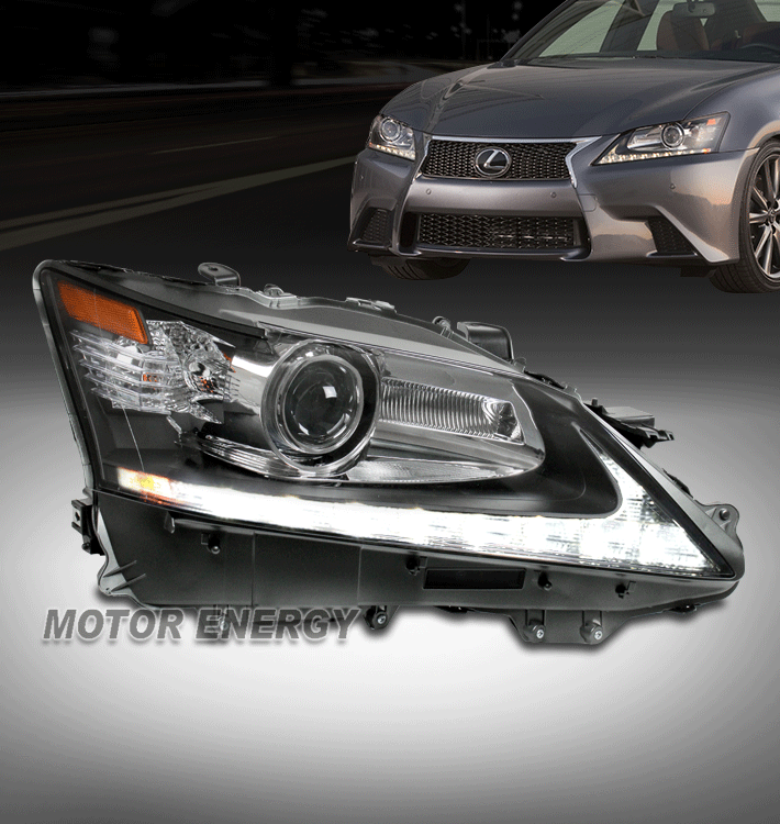 For 13-15 Lexus GS350 GS450h HID non-AFS LED DRL Projector