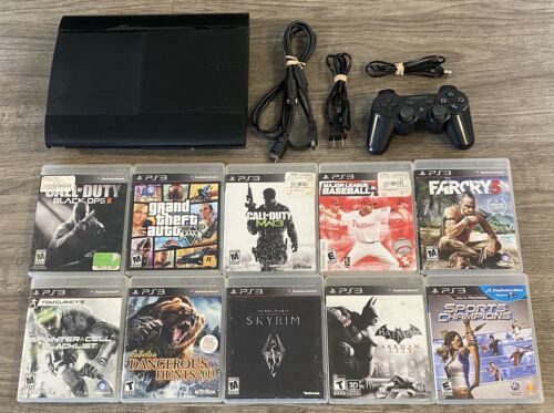 Playstation 3 Super Slim With 10 Games