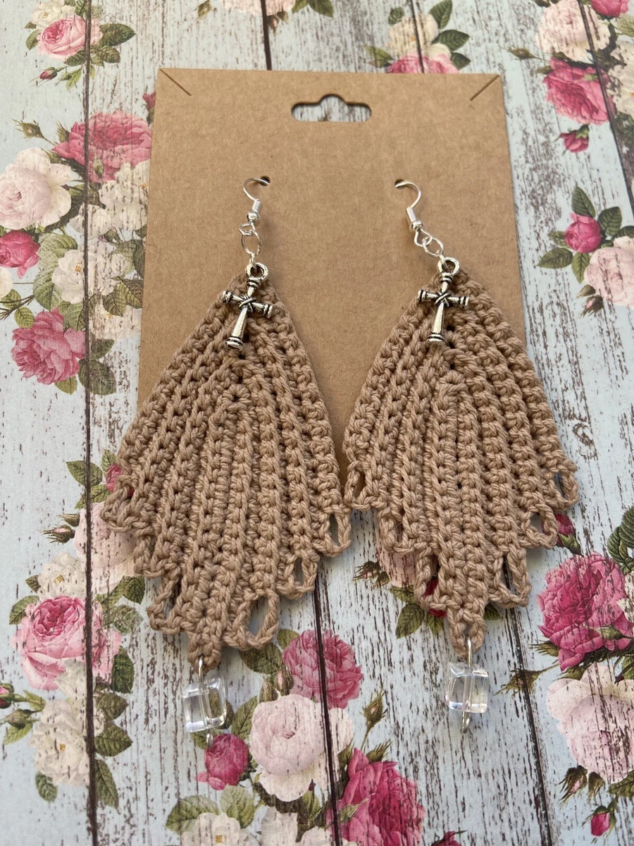 Handmade crochet earrings deals