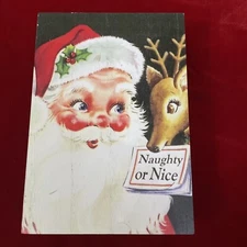 Hobby Lobby Christmas Wall Decor Wood Sign Vintage Santa