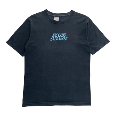 Vintage Stussy Juicy Stussy T-Shirt Spell Out Logo Damen Medium M USA Tee