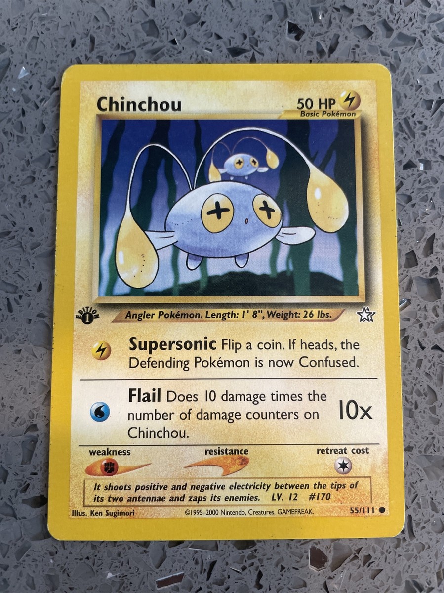 Pokémon TCG Chinchou Neo Genesis 55/111 Regular 1st Edition