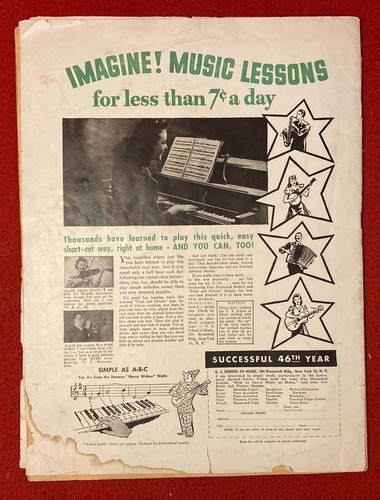 April 1944 'Hit Parader' / Hit Songs/Movies / Roy Rogers-Errol Flynn-War Letters - Picture 10 of 12