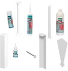 Fascia Board Finishing Trims Eurocell White Cover Pins Silicone Glue Finial