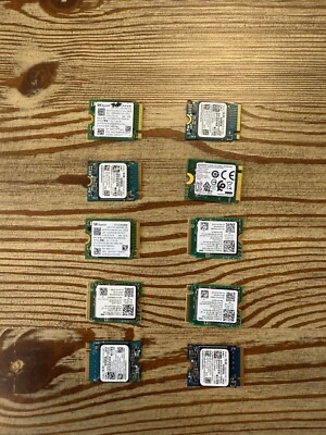 128GB M.2 NVMe SSD 2230 30mm 2230 PCle - Major Brands Lot of 10