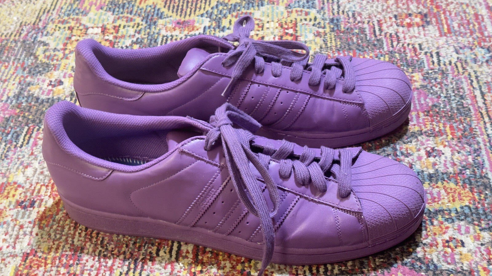 2014 Deadstock Adidas Pharrell Williams Superstar Purple X Shoes Mens