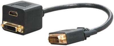 BYTECC BTA-031 HDMI Female & DVI-D(Dual link) Female with Nuts to DVI-D Male