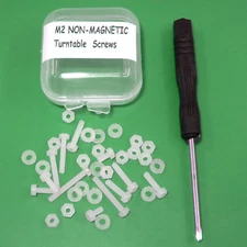 Turntable Cartridge Headshell NON- MAGNETIC NYLON Mounting Screw M2 Kit
