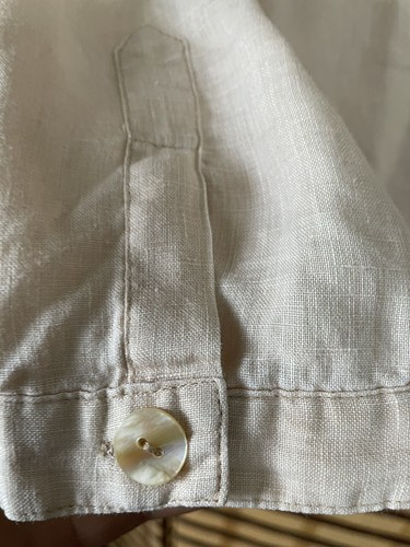 David Dart 100% Linen Shirt Top Tunic Light Peach SZ S - Picture 9 of 16