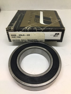 Peer 6000 Series Radial Ball Bearing, 40 x 68 x 15, Sealed, C3 Fit, 6008-2RLD-C3