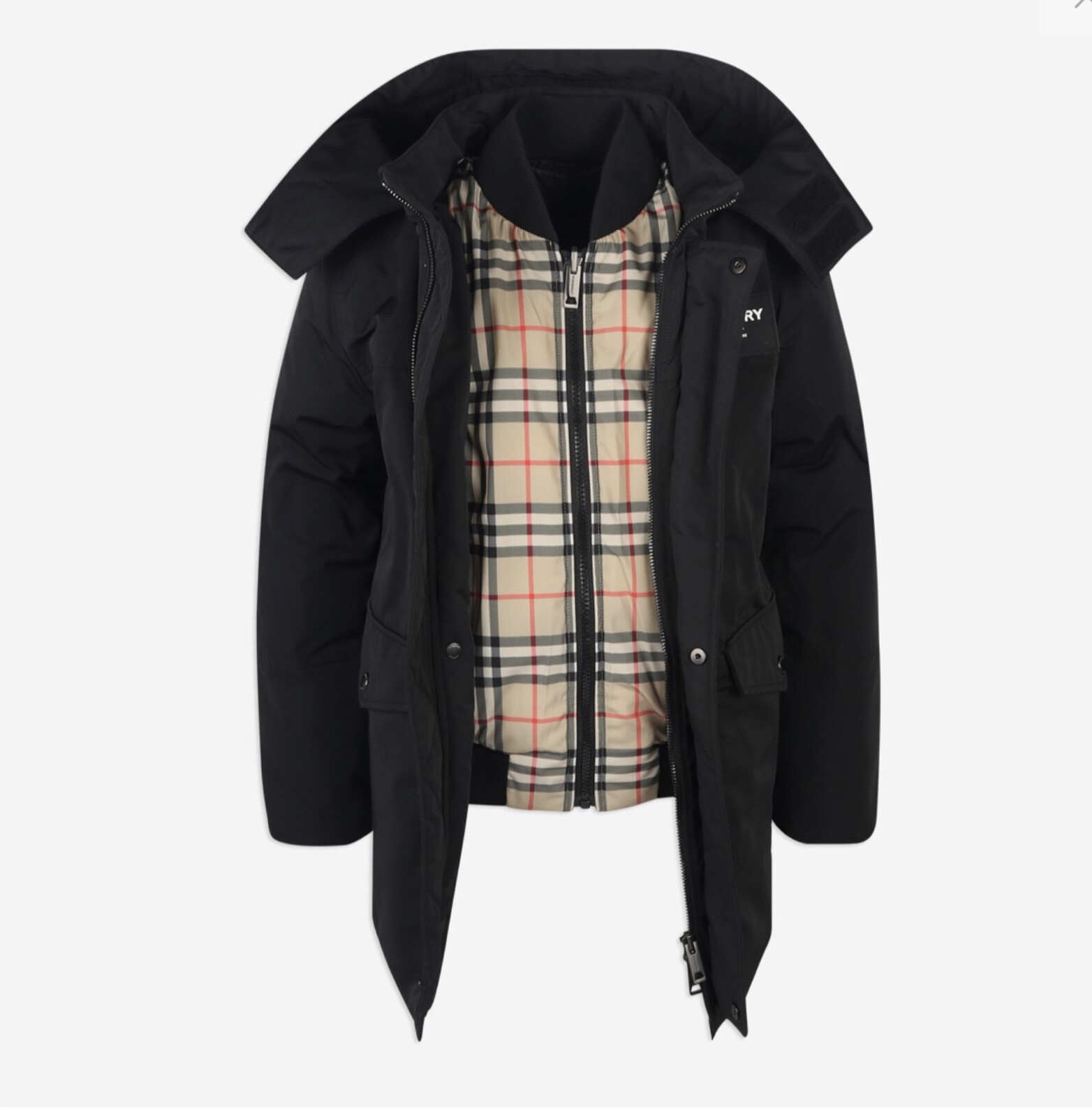 Burberry Boys Black Asher 2 In One Coat age 3 yrs BNWT RRP £690