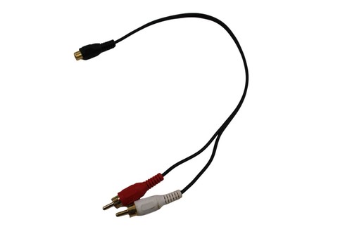 Qty: 2 17" RCA Audio Cable "Y" Adapter Splitter 1 Female to 2 Male Plug 2 Pcs - Picture 4 of 8