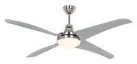 Deckenventilator Fernbedienung Decken LüFter Lampe Mirage Chrom & Silber 142 Cm