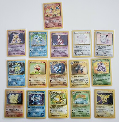 pokemon 102 card set 1999 Pokemon Full BASE SET COMPLETE 1-102 RARE NM Great Condition