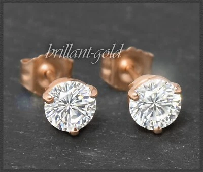 Brillant Ohrstecker aus 585 Rotgold; 2,03ct Brillanten, Wesselton H & Si1-2; NEU - Bild 1 von 4