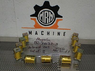 Magnetic B2-70033-3 Solenoid Coils No Shaft Inserts Used (Lot of 11)