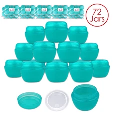 Beauticom® (72 Pieces) 50G/50ML High Quality Teal OV Container Jars 