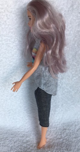 Mattel Barbie Lavender Purple Hair Mountain Sunset Shirt - Picture 2 of 12