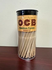 OCB BAMBOO Unbleached 1 1/4 Cone 150 Pack Cones w/Free Tube