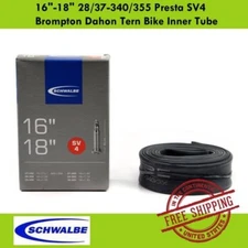 Schwalbe 16"-18" 28/37-340/355 Presta SV4 Brompton Dahon Tern Bike Inner Tube