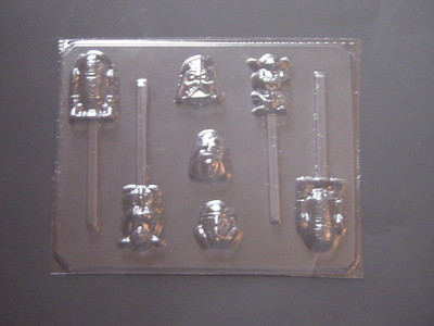 Star Wars Chocolate Candy Lollipop Mold - Reusable Plastic Mold For Candy Making