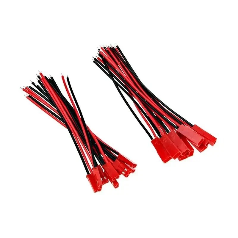 JST Plug 10 pairs 2 Pin Connector Male Female Cable 22 AWG Wire RC Car ...