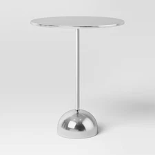Dorm Pedestal Table Chrome - Room Essentials Fully Assembled