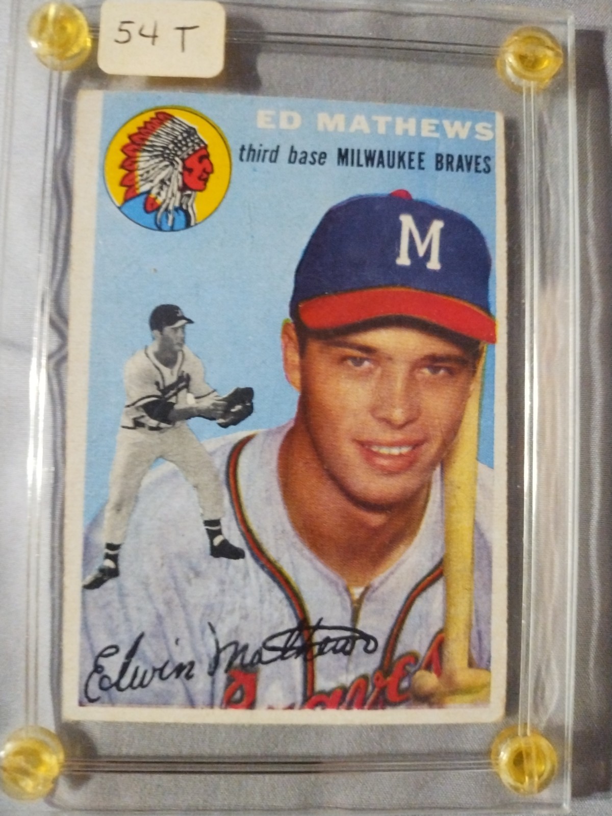 1954 Topps #30 Ed Mathews Baseball Card