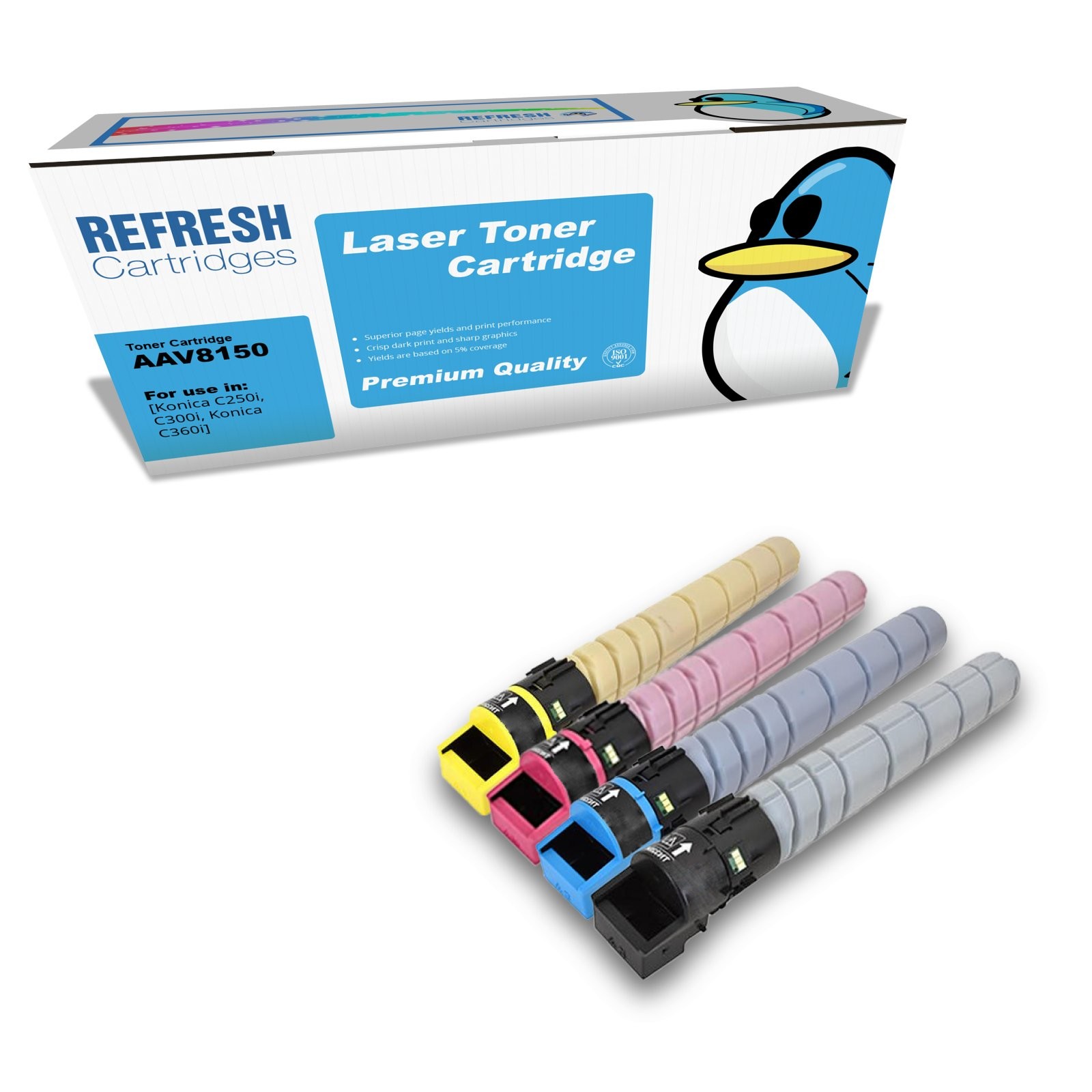 Refresh Cartridges Value Pack TN328 Toner Compatible With Konica Minolta Printer
