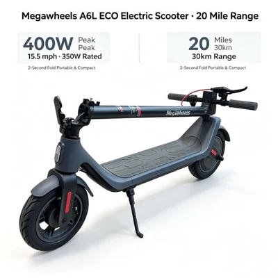 Electric Scooter Adults 400W 38Miles Range 15MPH Fast Speed Folding E-Scooter - Image 1 of 4