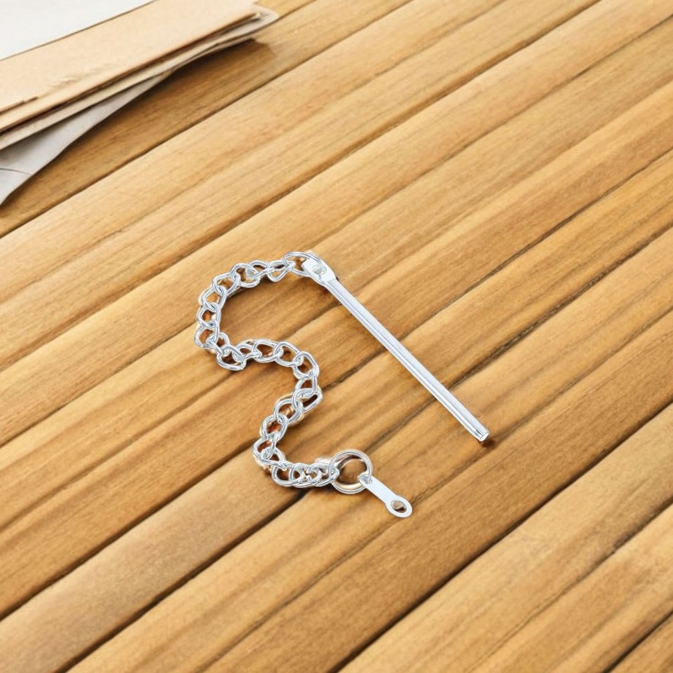 4 Pcs Umbrella Stabilizer Strap Pin Chain Replacement Part Metal Patio ...